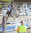 Frida Dahlander med Kee Gold på hopptävling i Klagshamn